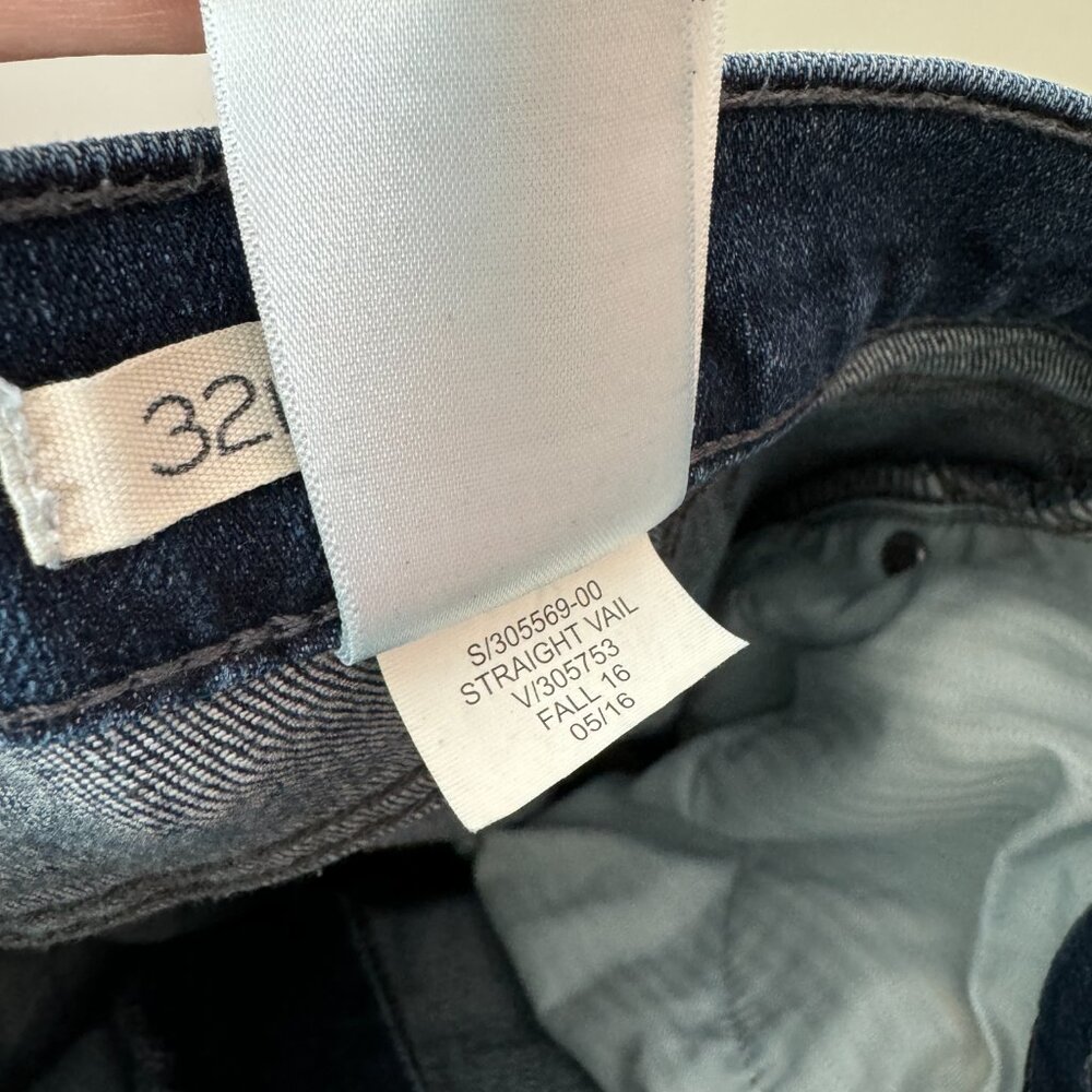 Banana Republic Vail Straight Leg Dark Wash Jeans Womens 32 Long Cotton Blend 30 - Picture 9 of 10